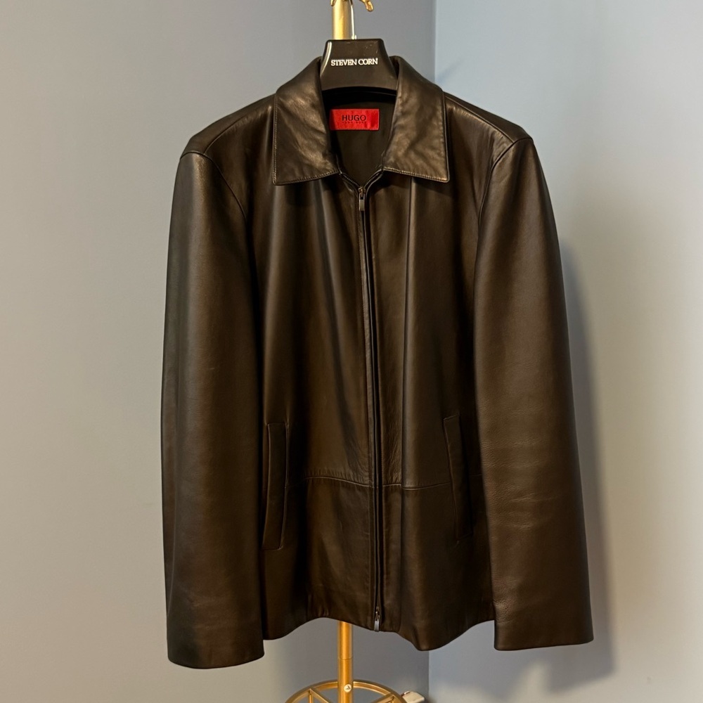 ⚡️Hugo Boss Lamfredo Leather Jacket - Large